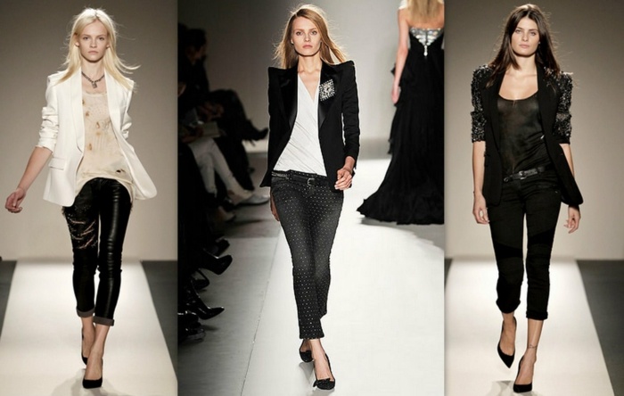 3/4 nohavice a štýl blazer rocker 3-4 nohavice a nohavicová bunda