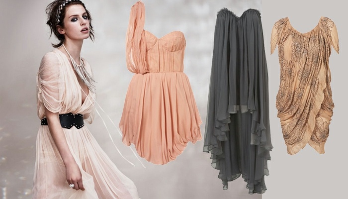 Šifónové šaty vo vrstvách Nápady na silvestrovskú párty