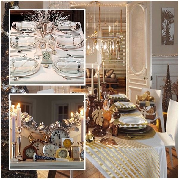 Novoročný večierkový symbol hodiny Ikona hodín novoročnej párty dekorácie