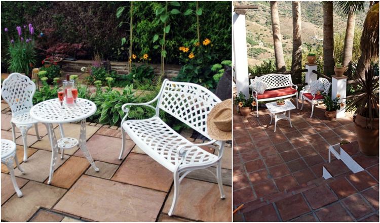 sedenie-záhrada-salónik-sedačka-kovová-lavica-odkladací stolík