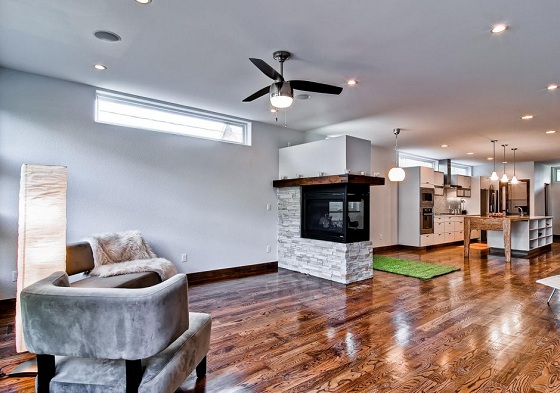 Škandinávsky interiérový dizajn - krb