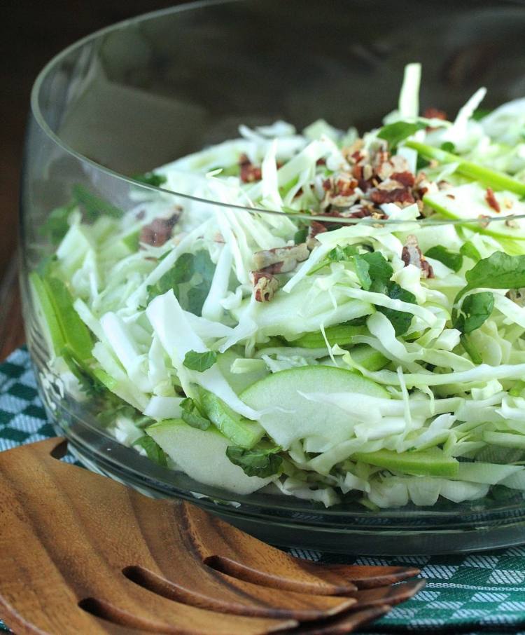 Šalát biela kapusta jablko vianočné návrhy jedál