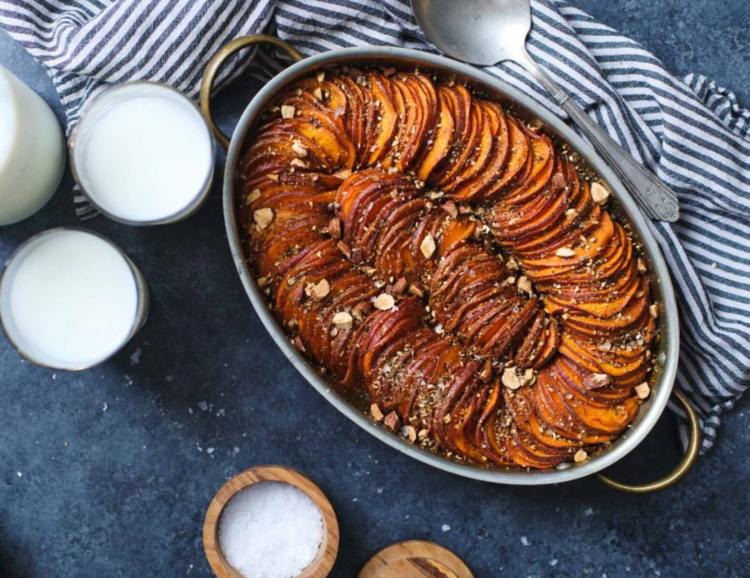 škandinávske vianočné recepty návrh vianočného menu príloha zemiaky tehlový syr