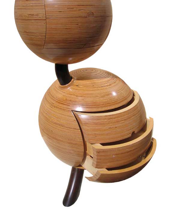 Nebeské ebenové tvrdé drevo inšpirované dizajnom karosérie