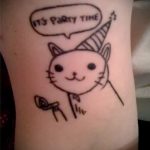 забавна татуировка на котка - снимка