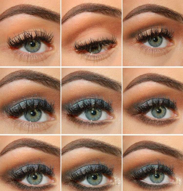 smokey-eyes-blue-eyes-make-up-tips-krásna-hnedo-šedá-návod-makeup