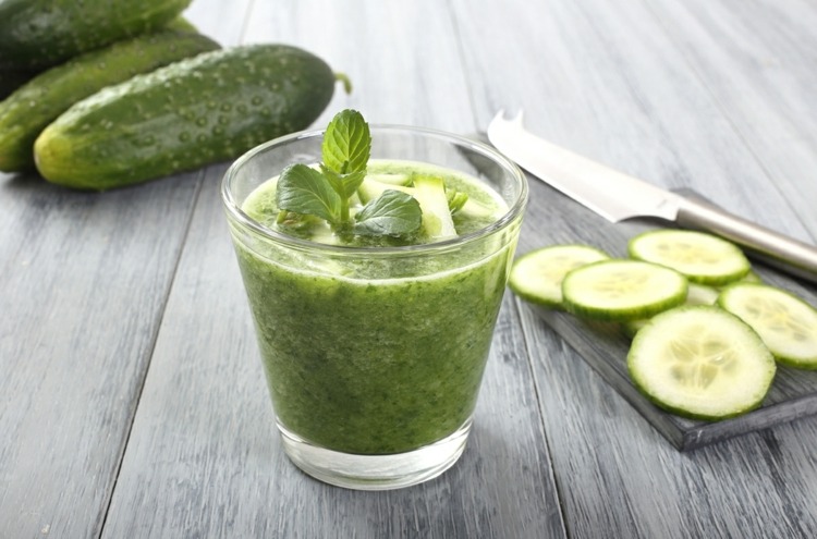 recepty na smoothie z uhorky a mäty piepornej myšlienka zdravého stravovania