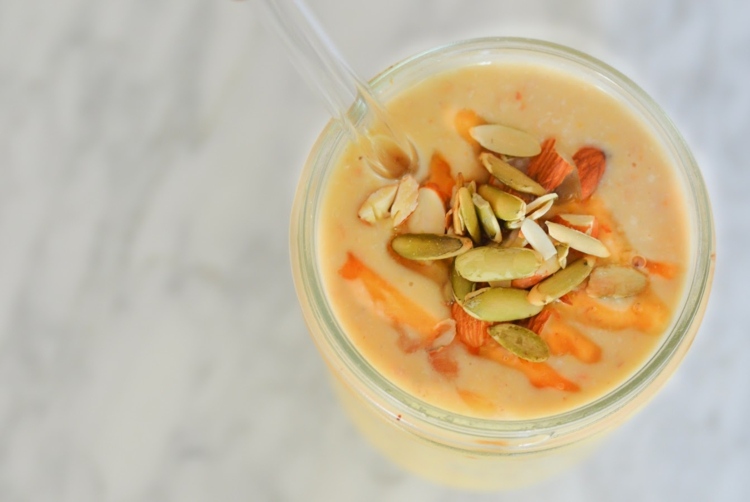 mandle broskyňa smoothie recepty vitamíny zdravá výživa