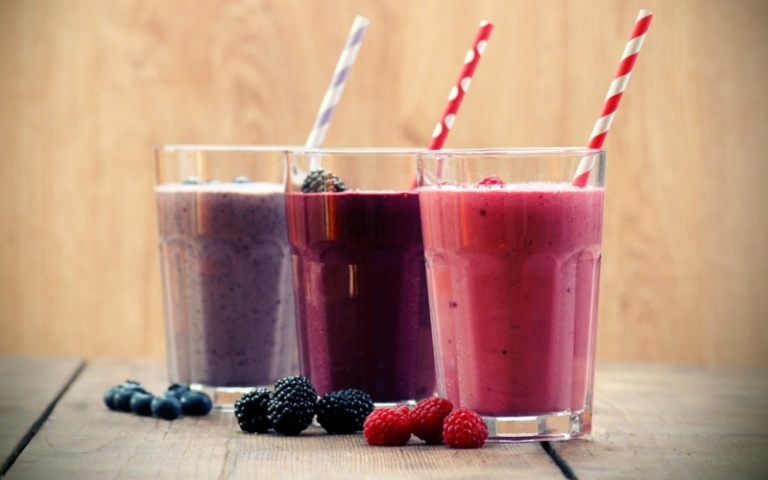 smoothie recepty nápady blackberry malina blueberry drink
