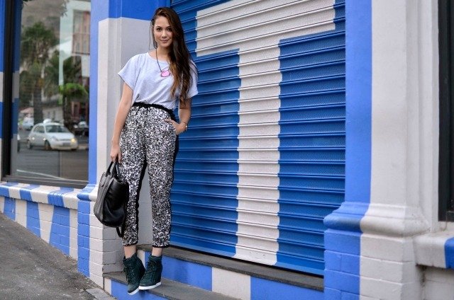 hm tenisky s klinovými podpätkami klinové tenisky 2014 zelená koža