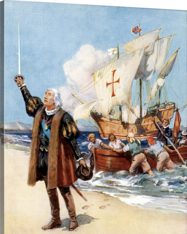 Krištof Kolumbus dosahuje pobrežie Severnej Ameriky