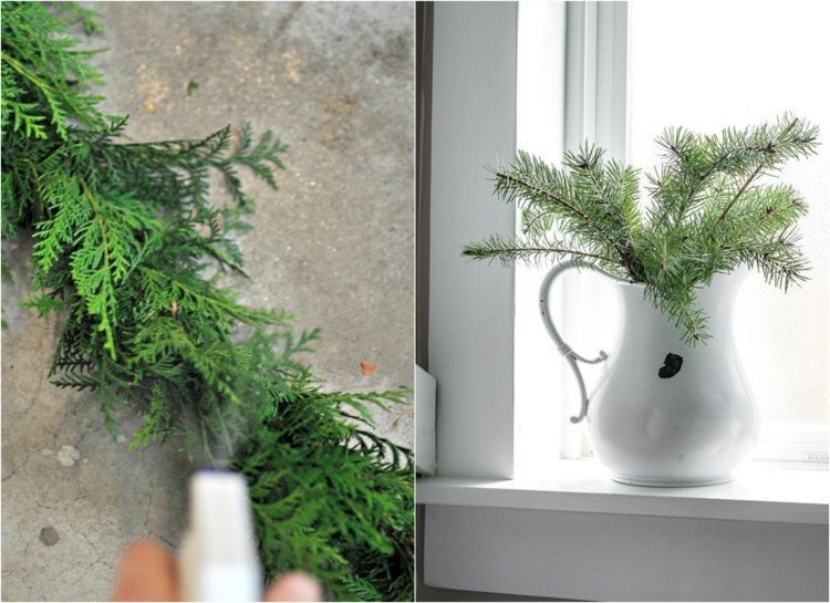 Jedľové konáre konzervujte, aby vydržali dlhšie postriekané vodou