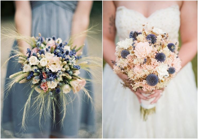 Nápady na svadobnú kyticu s bodliakmi a vzácnymi bodliakmi