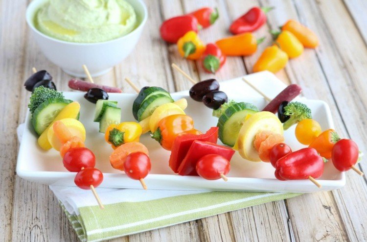 Dúhový zeleninový tanier s dipom z akejkoľvek zeleniny