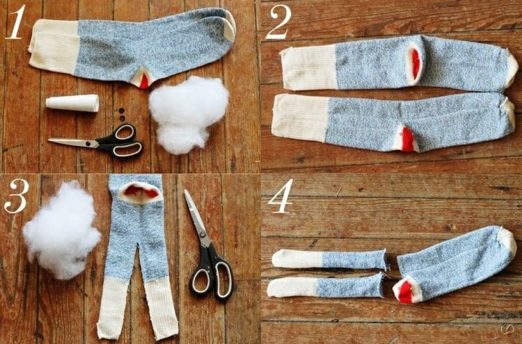 Ponožkové zvieratká návod na drobenie pre deti