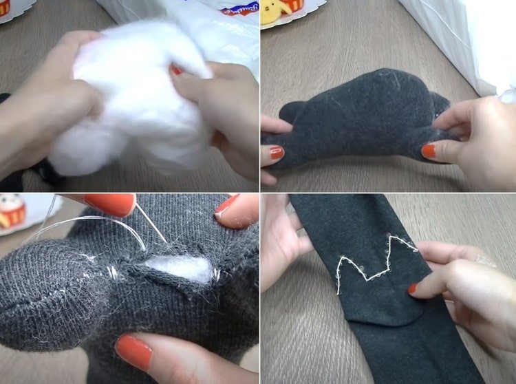 Vyformujte telo a nakreslite hlavu mačacími ušami