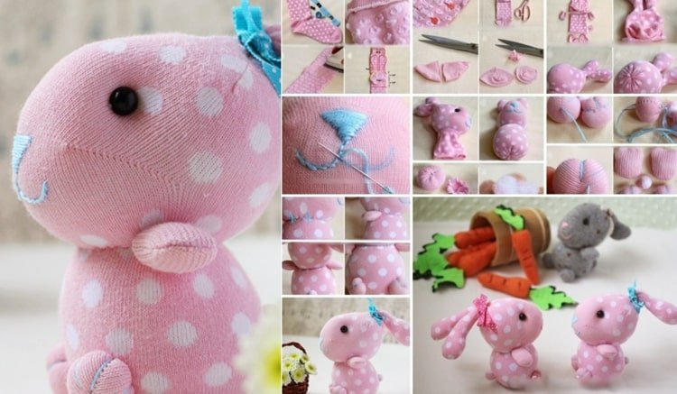 Vyrobte si zajaca ako ponožkové zvieratko sami - tip na darček na Veľkú noc