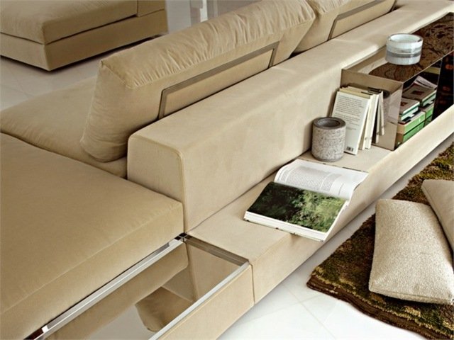 Podperné povrchové vankúše police sedacia časť obývacia izba