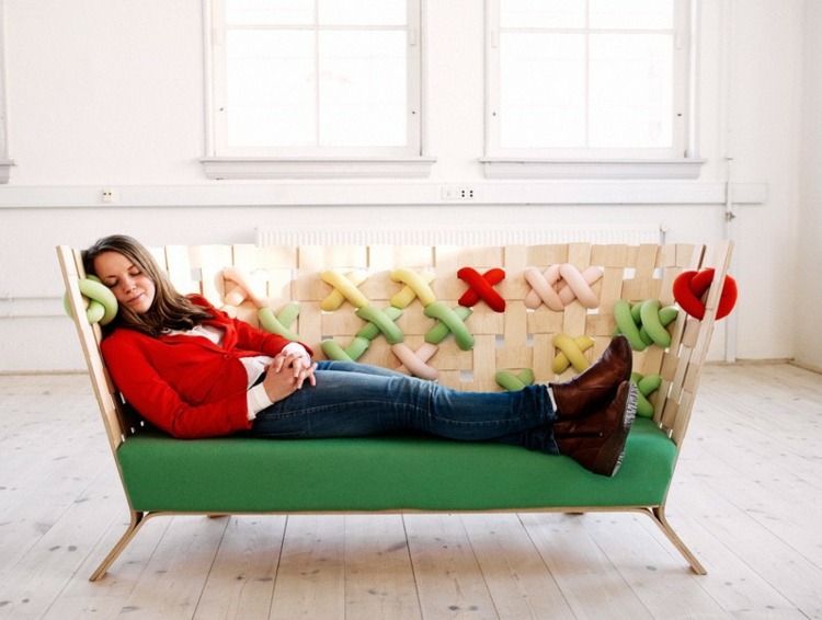 dizajn pohovky a kresla x me kolekcia čalúnenie zelená vlna