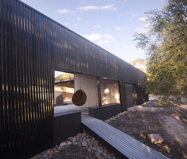 myšlienka moderného dizajnu - drevená fasáda