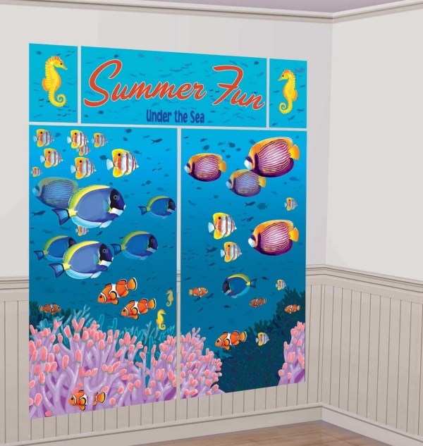 Letná dekorácia na stenu inšpirujúca atmosféru oceánu