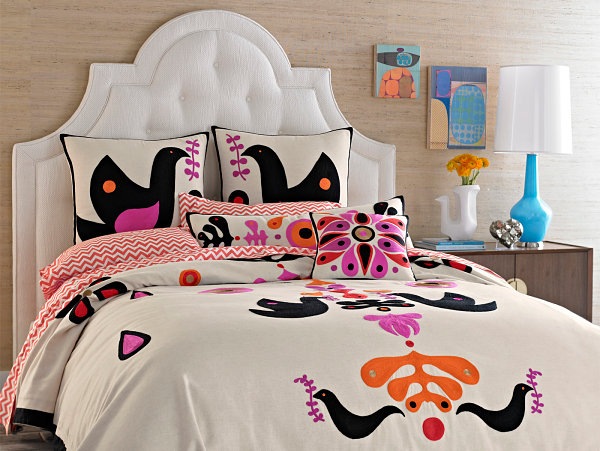 Trendy v posteľnej bielizni Zariadenie-Alexander Coverlet-Jonathan Adler Trendy v posteľnej bielizni Zariadenia-pokrývka Alexandra-Jonathan Adler aranžmán