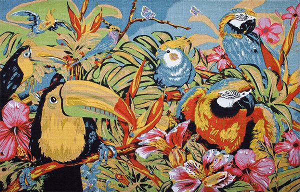 Letný koberec s potlačou džungle-domáca nálada-Zara Koberček s potlačou džungle moderná letná nálada-Zara Home