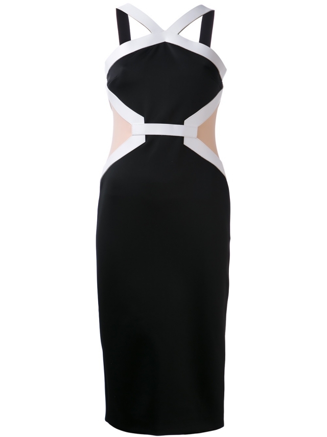 Šaty na traky s prekríženými ramienkami-krasokorčuľovanie-David Koma Ramienka-šaty-prekrížené-remienok-koktejlové-šaty-trendy-DAVID-KOMA