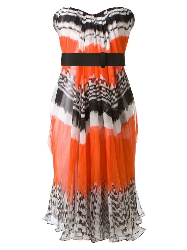 Bandeauové šaty s milučkým výstrihom bez ramienok s opaskom-alexander mcqueen Bandeau-šaty-výstrih v tvare srdca-bez pása-alexander-mcqueen