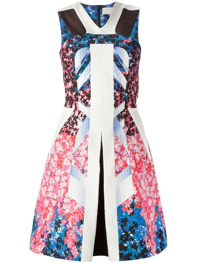 Letná móda a trendy 2014-ležérne šaty s balónikovými šatami Peter-Pilotto Peter-Pilotto