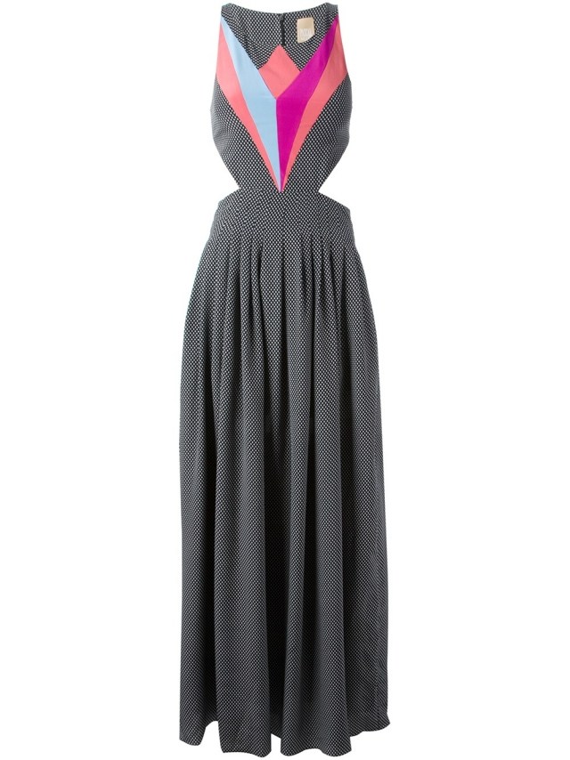 Ležérne šaty s krásnym dekoltovým dizajnom po členky od PASCAL MILLET Neformálne šaty-pekné-dekoltové-členkové-koktejlové-šaty-PASCAL-MILLET