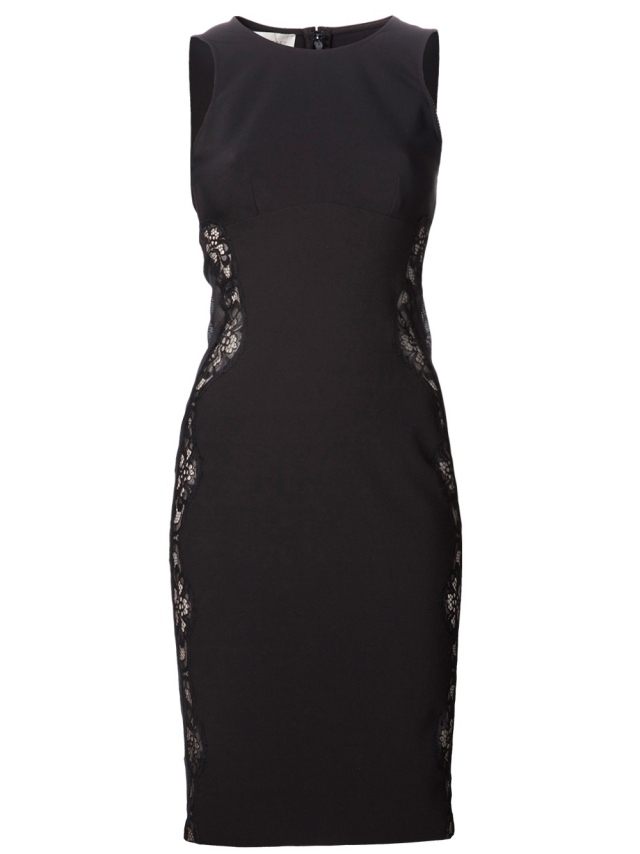jednoduché spoločenské šaty s bočnou čipkou Stella McCartney ušľachtilé-koktejlové šaty-čierna-čipka-obal-stella-mccartney