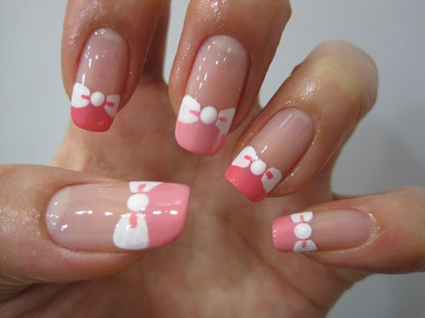 Summer-nail-design-pink-francúzska-manikúra-slučky-diy