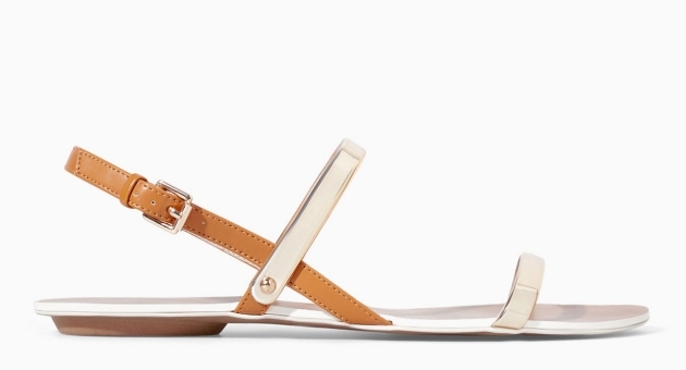 ploché sandále-metalické-pásmo-zara-móda