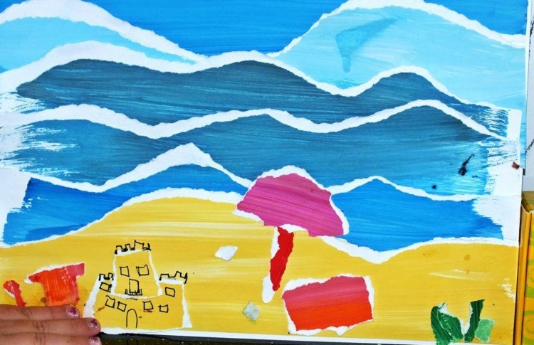 Pláž je skvelým letným motívom pre obrázky vyrobené vlastnými rukami