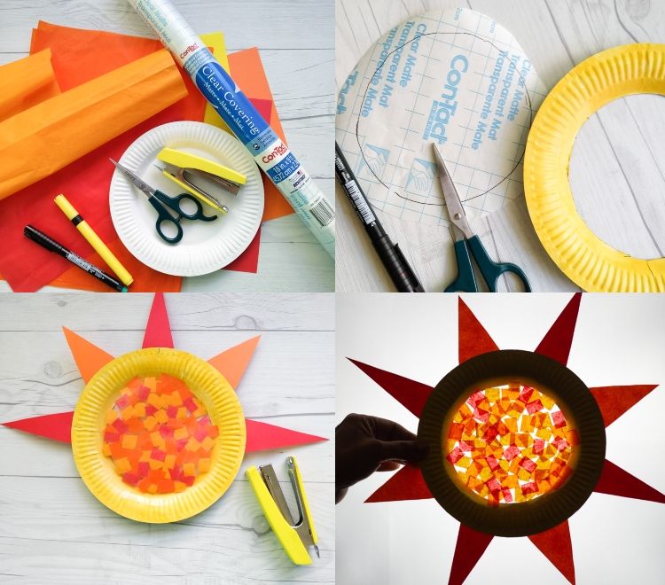 Ručné práce v lete nápady pre škôlky deti slnko