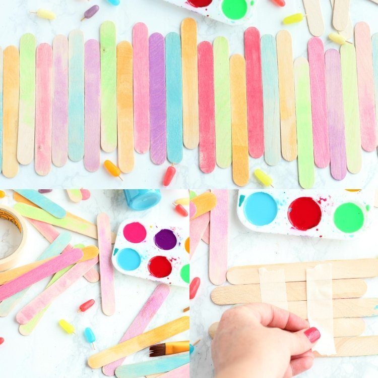 Ručné práce s deťmi letný jednoduchý nápad pre bežcov na stôl