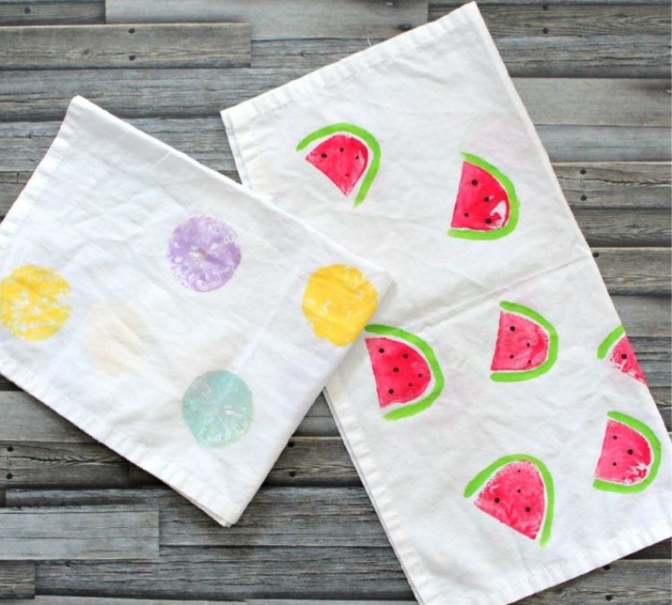 Ručné práce s deťmi v lete jednoduché nápady s pečiatkami z prírodných materiálov