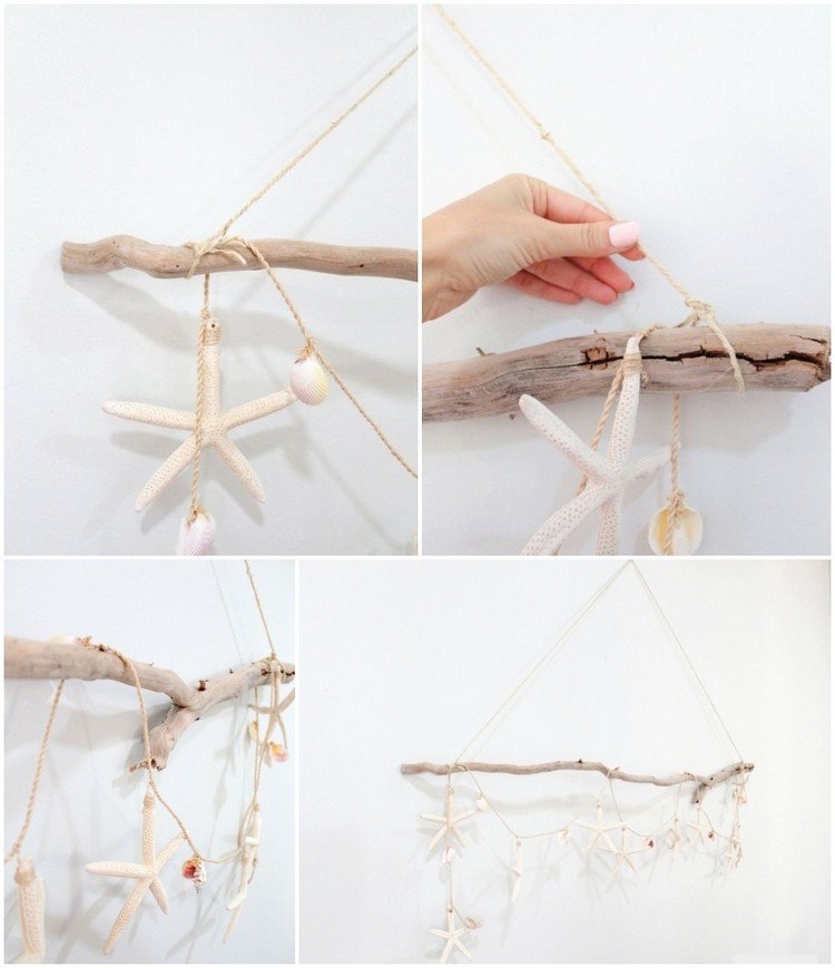 Vyrobte v lete dekorácie z naplaveného dreva s hviezdicami na zavesenie