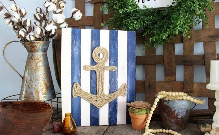 Vyrobte letné dekorácie s kotvami s námornými motívmi
