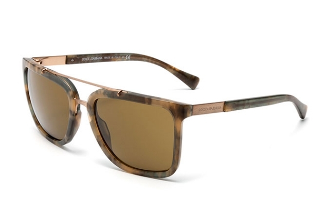 khaki slnečné okuliare so štvorcovým rámom