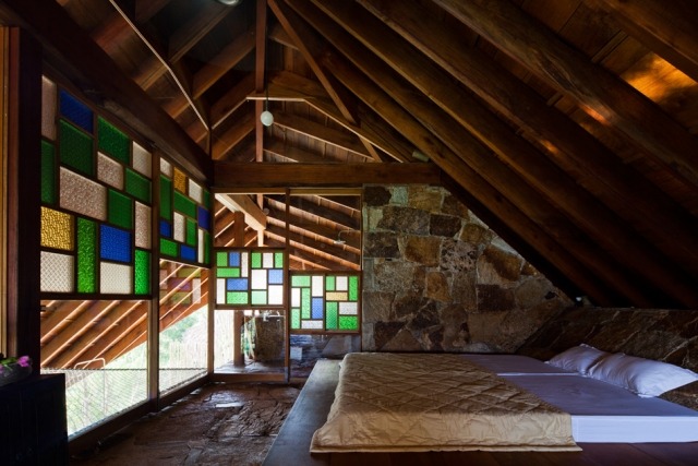 spa-hotel-stan-sklenene-farby-spalne-steny-vyrobene z kamenneho sadrokartonu