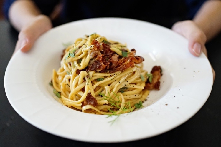 Špagety tekvica Carbonara WW inšpirovaný recept na Thermomix