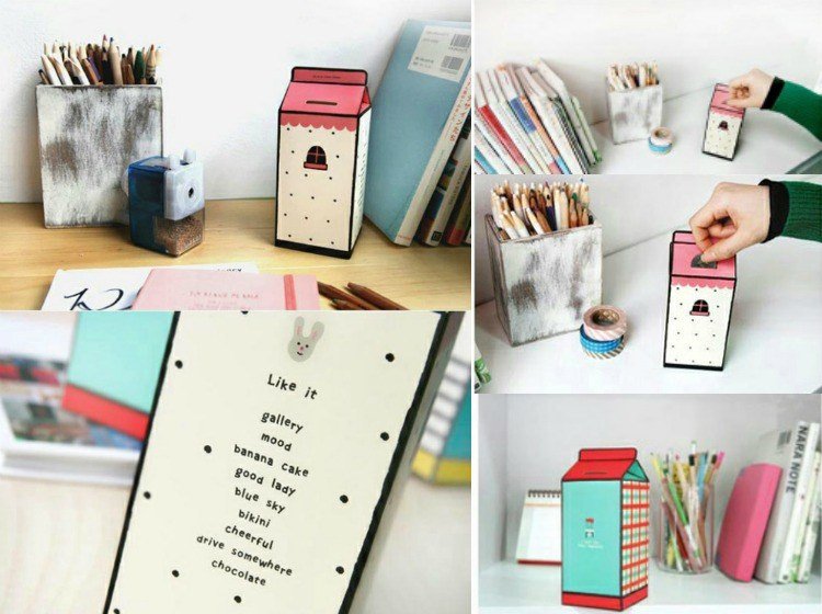 Vytvorte si vlastnú pokladničku z kartónu od mlieka alebo iného obalu Pokladnička-drotár-kartón na mlieko-recyklácia-urob si sám-kreatívne