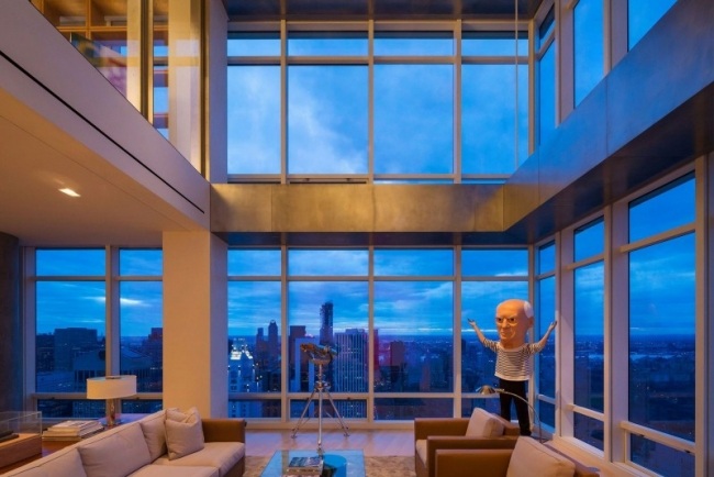 Obývacia izba moderný byt mrakodrap New York