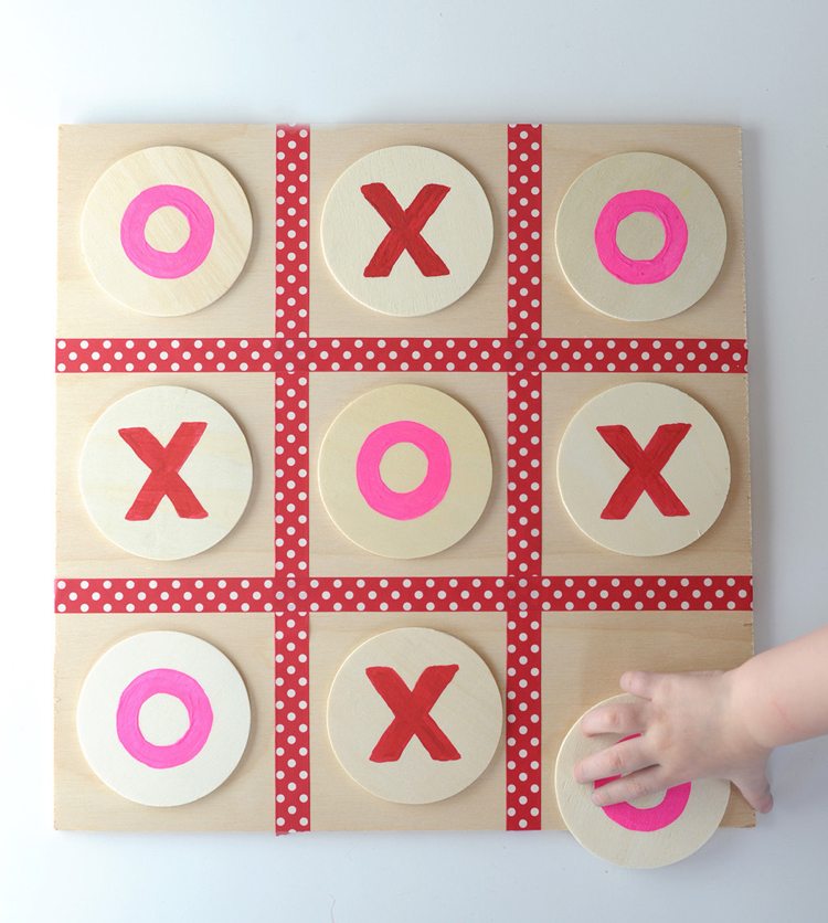Vytvárajte hry sami -tic-tac-toe-diy-deti-stolná hra