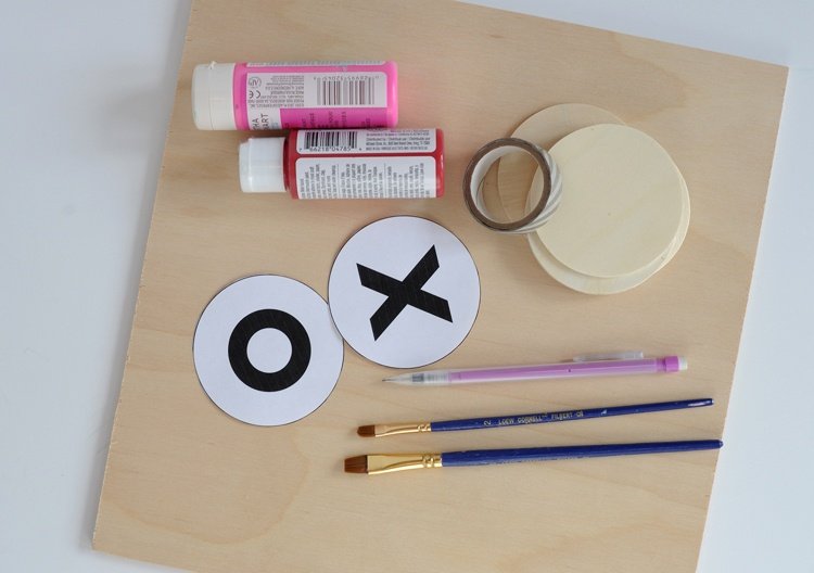 Vytvárajte hry sami -tic-tac-toe-diy.instructions-materials