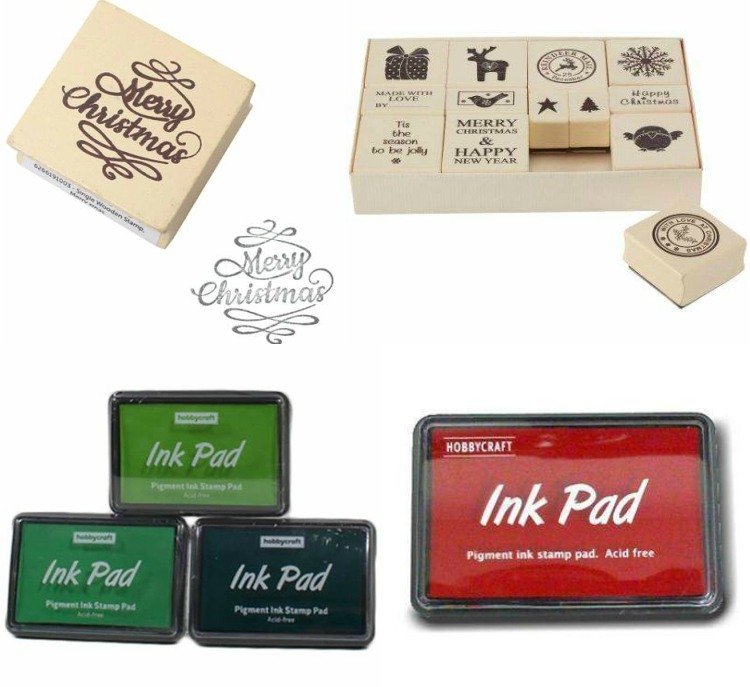 pečiatkovanie kariet vianočný dizajn materiály pečiatka atrament