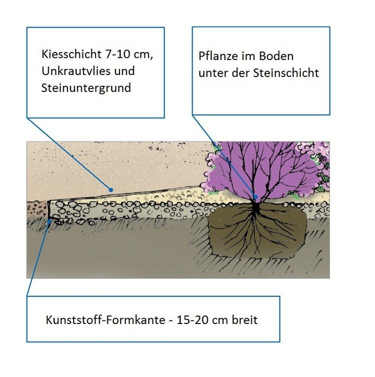kamenné lôžko-vytvorte-rastliny-štrk-kamenná-vrstva