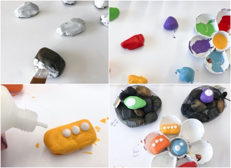 Maľujte kamene ako strašidelné monštrá z Relikvie